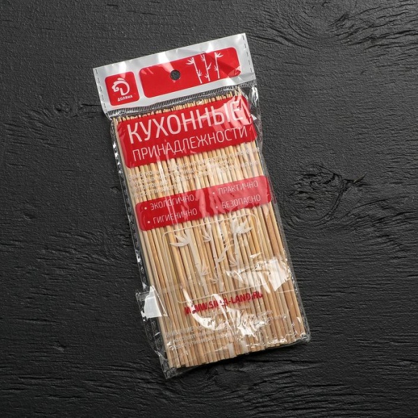 Набор шампуров деревянных 15 см 85-90 шт d=3 мм