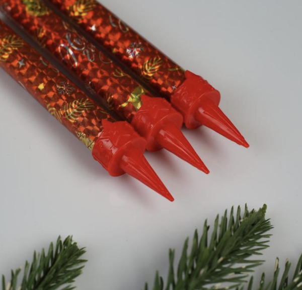 Набор тортовых свечей "Фонтаны.С Новым годом!", 12,5 см, 3 шт