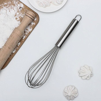 Венчик кулинарный KONFINETTA «Сильвер», струна 1,3 мм, 30×8×8 см Венчик кулинарный KONFINETTA «Сильвер», струна 1,3 мм, 30×8×8 см