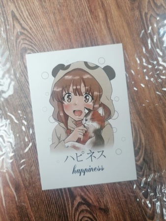 Открытка мини АНИМЕ «Happiness», 7*10 см, 1 шт
