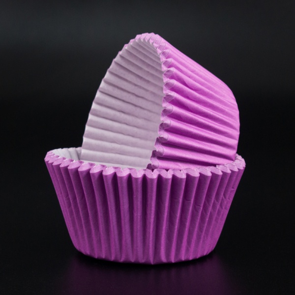 Капсула бумажная для капкейков (тонкая) 50x35 мм, фиолетовая, 1 шт
