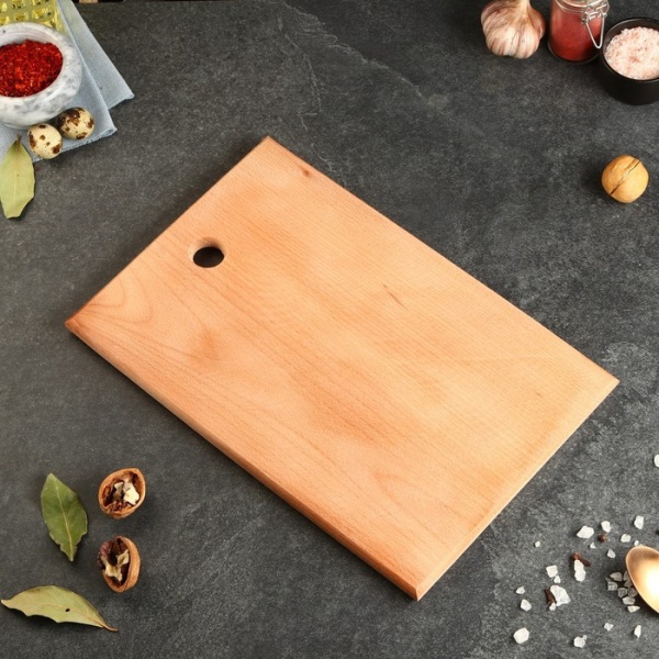 Доска разделочная "Славяночка", 35х24х1,5 см, цельный массив бука