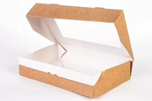 Коробка для печенья и пряников с окном ECO TABOX 1000 gl, 200*120*40 мм, крафт