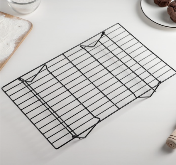 Решётка для остывания выпечки 3-х ярусная, 40,5×25 см, цвет чёрный