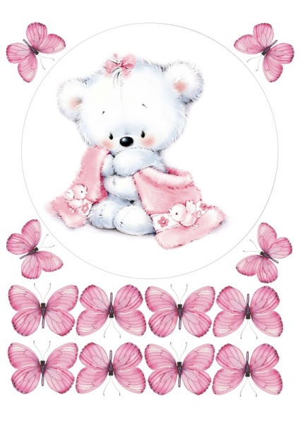 Мишка №1, картинка на сахарной бумаге