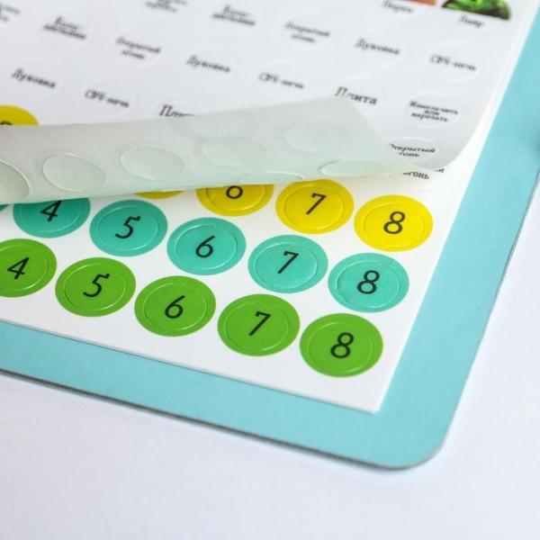 Кулинарная книга для записей на картонной доске, с наклейками, 60 листов «Cook book пончики»