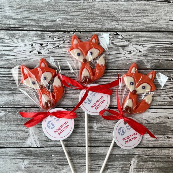Леденец из изомальта "Лисичка", цвет микс, 7 см