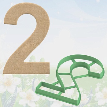 Форма вырубка для торта Цифра 2, размер 25