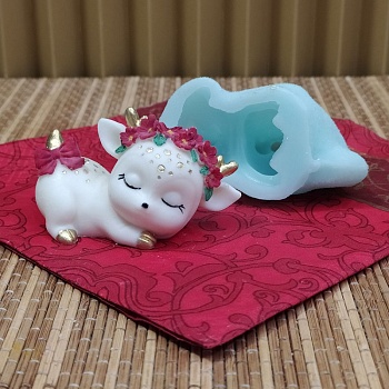 Силиконовый молд Олененок девочка