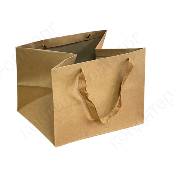 Пакет для торта с квадратным дном 30х30х30 см, крафт