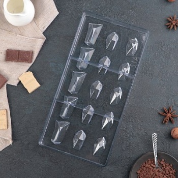 Форма поликарбонатная Драгоценные камни, 21 ячейка