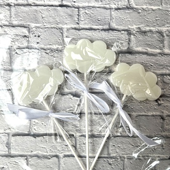 Леденец из изомальта "Облачко", белый матовый, 6 см