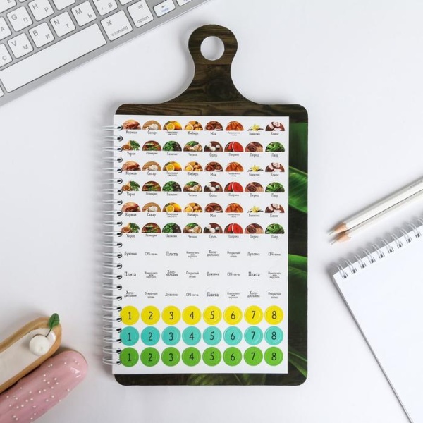 Кулинарная книга для записей на картонной доске, с наклейками, 60 листов Girl Boss